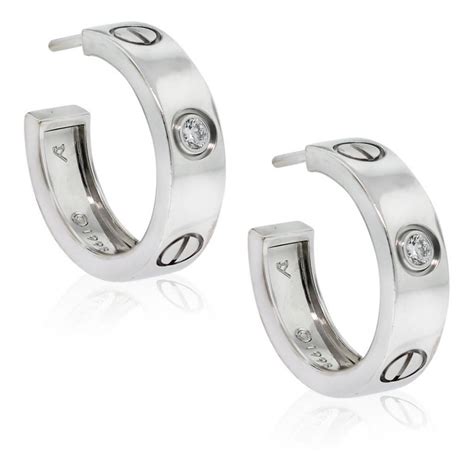 cartier diamond white gold earring|cartier diamond earrings price.